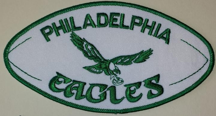 (2) Philadelphia Eagles Vintage Embroidered Iron On Patches Patch Lot 4.5”