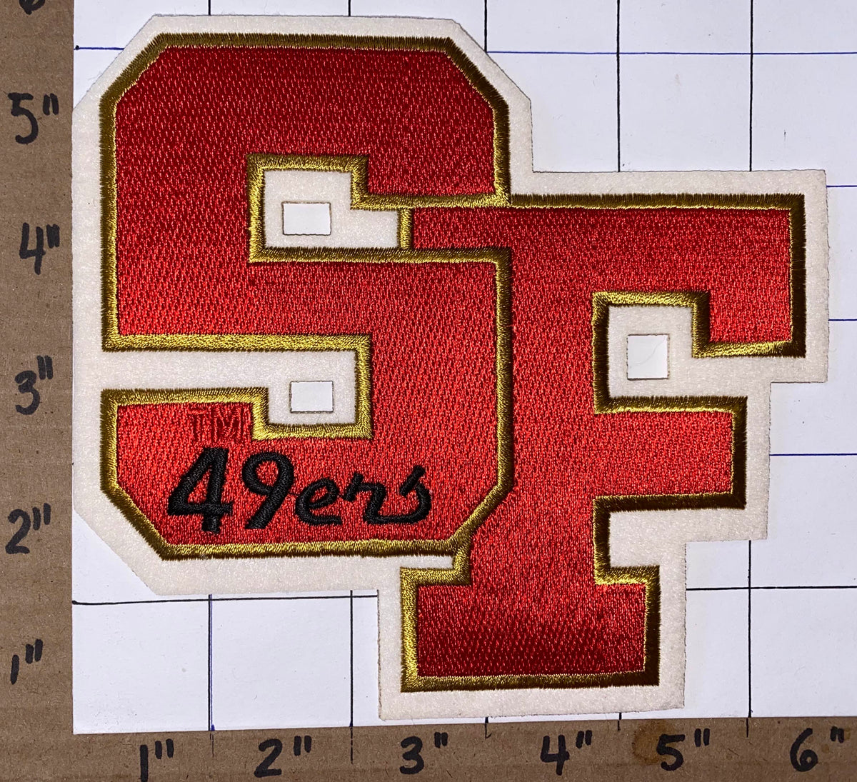 NFL San Francisco 49ers Iron or Sew-On Patch 3 X 1 5/8