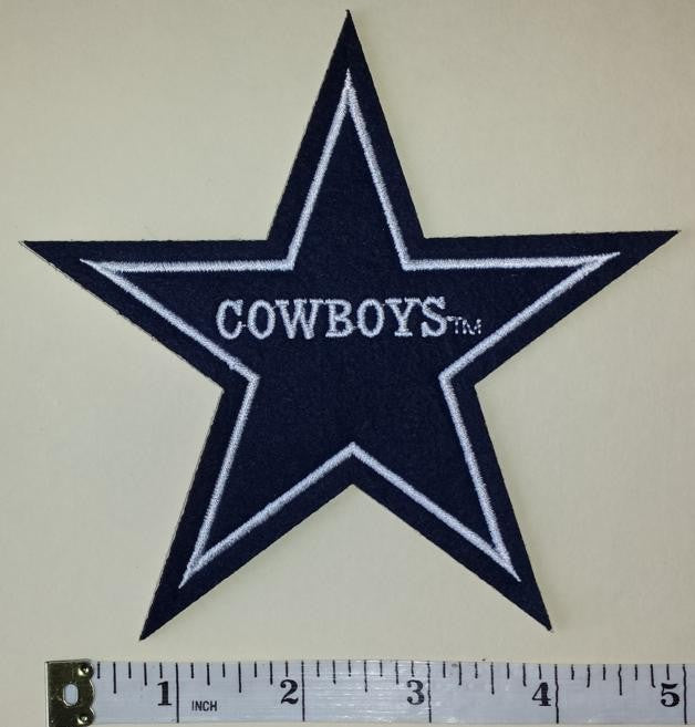 2002 DALLAS COWBOYS COMMEMORATIVE iron-on JERSEY PATCH: TOM LANDRY'S  HAT LOGO