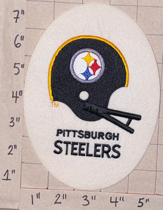 1 VINTAGE PITTSBURGH STEELERS 7" EGG SHAPED NFL FOOTBALL PATCH