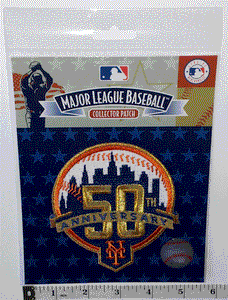 OFFICIAL NEW YORK METS 50TH ANNIVERSARY MLB BASEBALL AUTHENTIC EMBLEM PATCH MIP