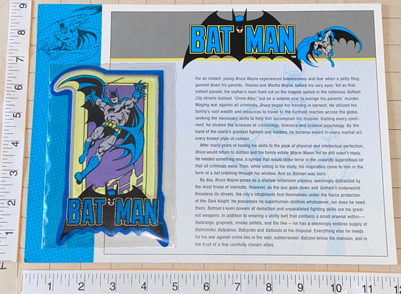 BATMAN SUPERHERO CRIME FIGHTER DC COMICS GOTHAM CITY WILLABEE & WARD PATCH