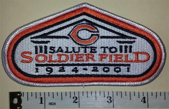 CHICAGO BEARS 1924-2001 A SALUTE TO SOLDIER FIELD NFL FOOTBALL EMBLEM PATCH