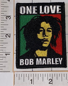 BOB MARLEY ONE LOVE REGGAE MUSIC MARIJUANA CANABIS EMBLEM PATCH