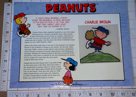 CHARLIE BROWN & LUCY PLAYING BASEBALL PEANUTS WILLABEE & WARD PATCH