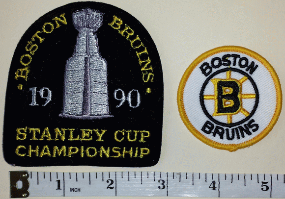 1990 BOSTON BRUINS STANLEY CUP CHAMPIONSHIP NHL HOCKEY CREST PATCH LOT