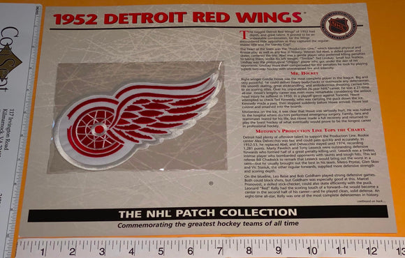 1 OFFICIAL 1952 DETROIT RED WINGS NHL HOCKEY WILLABEE & WARD PATCH MIP