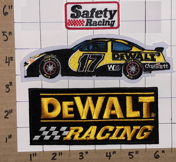 3 DEWALT POWER TOOLS SAFETY RACING MATT KENSETH NASCAR STOCK CAR BADGE PATCH LOT
