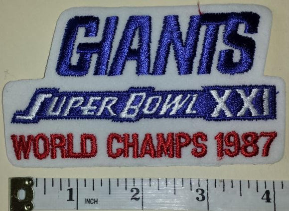 1987 NEW YORK GIANTS SUPER BOWL 21 XXI SUPER BOWL CHAMPS NFL FOOTBALL PATCH