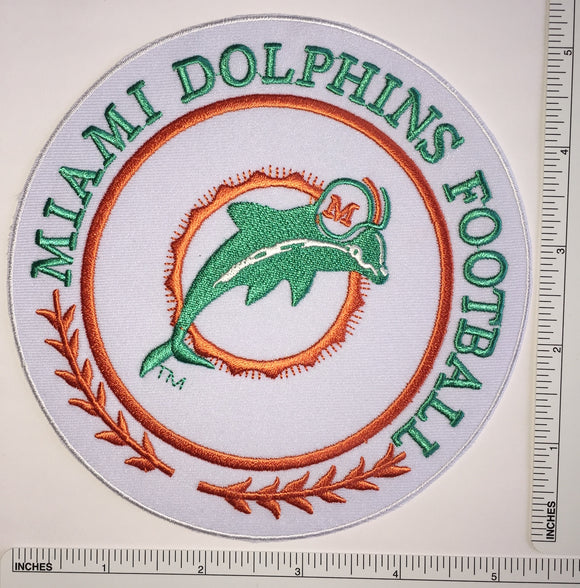 MIAMI DOLPHINS 5 INCH NFL FOOTBALL EMBLEM PATCH