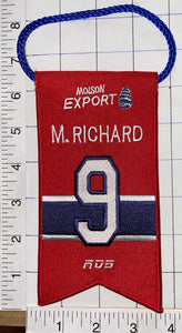 MAURICE RICHARD MONTREAL CANADIENS #9 RETIREMENT BANNER NHL HOCKEY RDS MOLSON