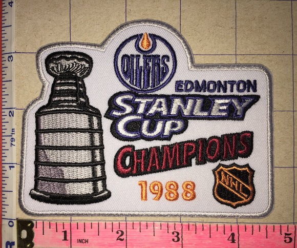 1988 EDMONTON OILERS STANLEY CUP CHAMPIONS NHL HOCKEY CREST PATCH