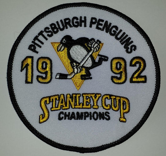 1 PITTSBURGH PENGUINS 1992 STANLEY CUP CHAMPIONS NHL HOCKEY EMBLEM PATCH