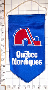 DEFUNCT QUEBEC NORDIQUES OFFICIALLY LICENSED NHL HOCKEY 10" PENNANT RAYON BANNER