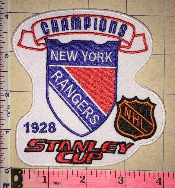 1928 NEW YORK RANGERS STANLEY CUP CHAMPIONS NHL HOCKEY CREST PATCH