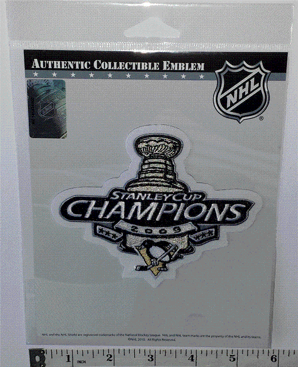 OFFICIAL 2009 NHL HOCKEY PITTSBURGH PENGUINS STANLEY CUP CHAMPIONS PATCH MIP
