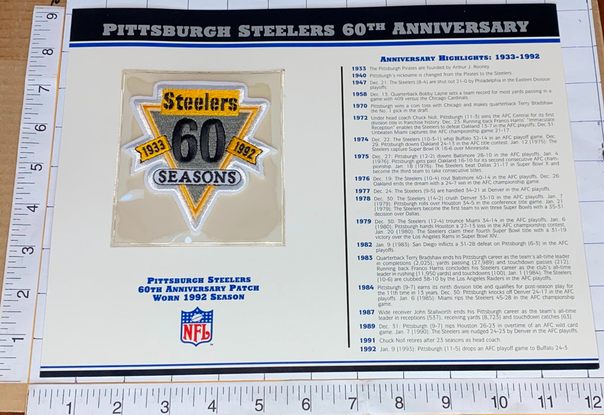 Philadelphia Eagles 60th Anniversary Patch Stat Card Official