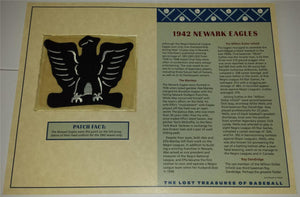 1942 NEWARK EAGLES MLB BASEBALL NEGRO LEAGUE WILLABEE & WARD EMBLEM PATCH