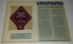 1945 CLEVELAND BUCKEYES MLB BASEBALL NEGRO LEAGUE WILLABEE & WARD EMBLEM PATCH