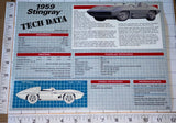 1959 CORVETTE STING RAY CHEVROLET SPECIAL WILLABEE & WARD SPEC SHEET PATCH