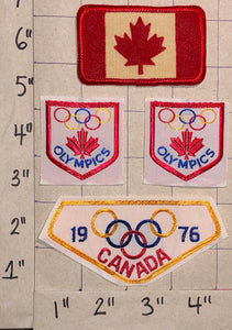 1976 SUMMER OLYMPICS CANADA XXI OLYMPIAD EMBLEM CREST PATCH LOT