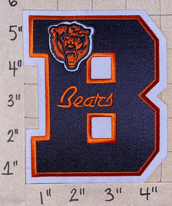 CHICAGO BEARS LETTER B NFL FOOTBALL 5" PATCH