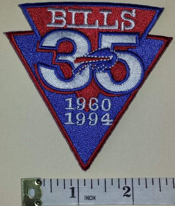 (2) Buffalo Bills vintage embroidered iron on patches Patch Lot 3” X 2.5 ,  3”