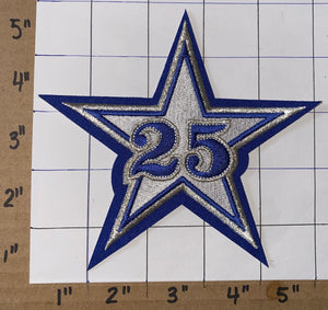 1 DALLAS COWBOYS 25TH ANNIVERSARY 5" NFL FOOTBALL JERSEY PATCH