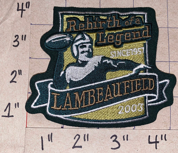 GREEN BAY PACKERS LAMBEAU FIELD REBIRTH OF A LEGEND NFL FOOTBALL COMMEMORATE PATCH