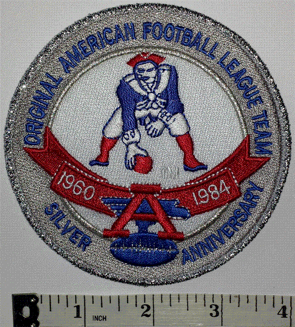 NEW ENGLAND PATRIOTS 25TH ANNIVERSARY NFL FOOTBALL PATCH