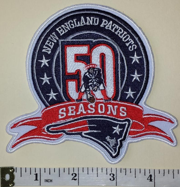 NEW ENGLAND PATRIOTS 50TH ANNIVERSARY NFL FOOTBALL PATCH