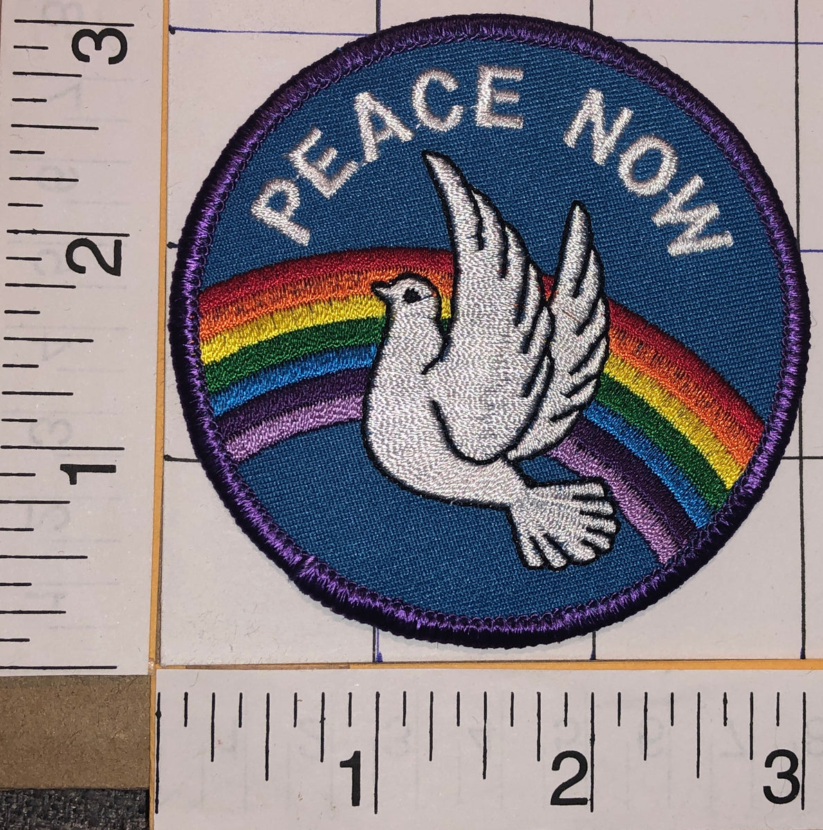 PEACE NOW WHITE DOVE LOVE FREEDOM HAPPINESS NOT WAR MAKE LOVE CREST EM ...