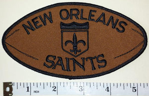 1 RARE NEW ORLEANS SAINTS 5 1/2" FOOTBALL SHAPED NFL FOOTBALL PATCH