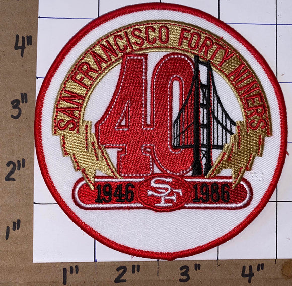 SAN FRANCISCO 49ERS 40TH ANNIVERSARY NFL FOOTBALL PATCH