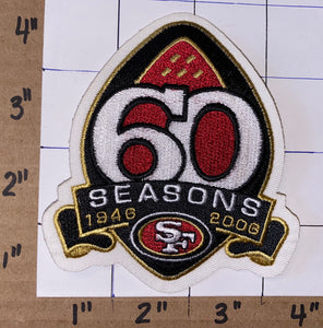 SAN FRANCISCO 49ERS 60TH ANNIVERSARY NFL FOOTBALL PATCH