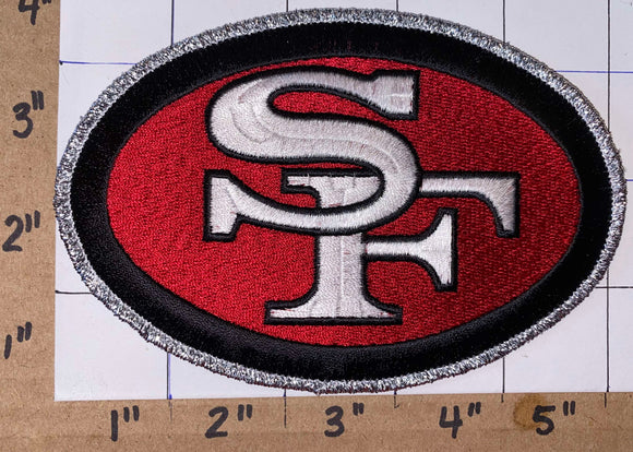 SAN FRANCISCO 49ERS 5 INCH SILVER NFL FOOTBALL PATCH