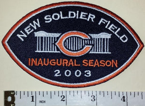 CHICAGO BEARS NFL FOOTBALL 2003 NEW SOLDIER FIELD INAUGURAL SEASON COMMEMORATE PATCH