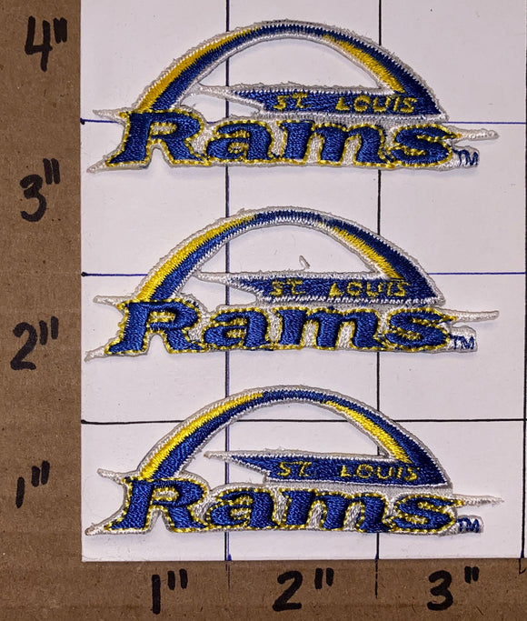 3 ST.LOUIS RAMS NFL FOOTBALL PATCH LOT