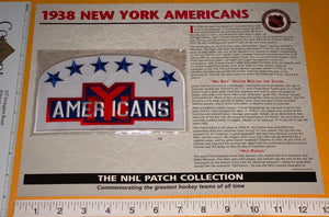 1 OFFICIAL 1938 NEW YORK AMERICANS NHL HOCKEY WILLABEE & WARD PATCH MIP