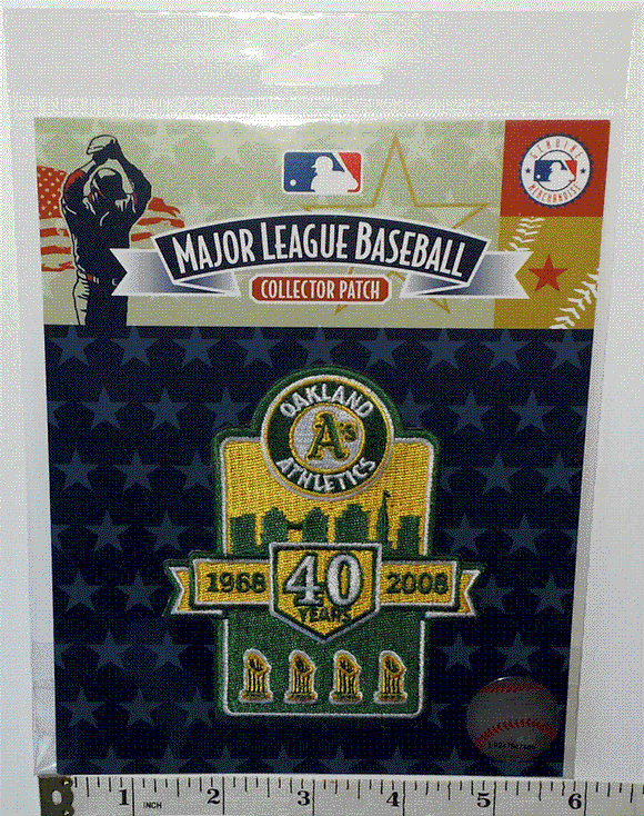 OFFICIAL OAKLAND ATHLETICS 40TH ANNIVERSARY MLB BASEBALL AUTHENTIC PATCH MIP