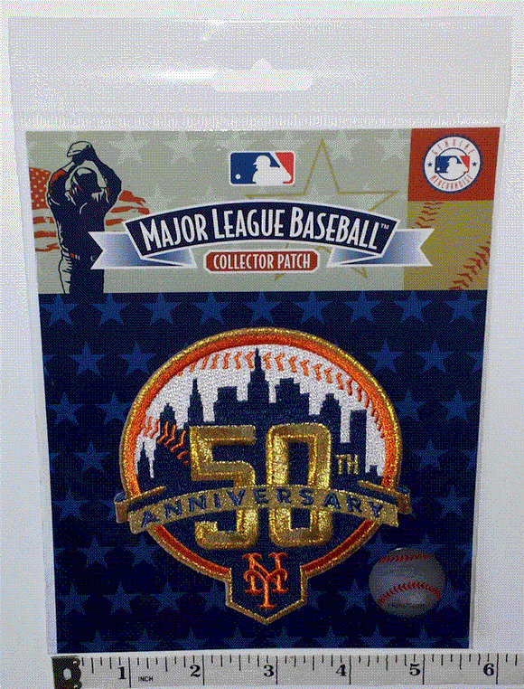 OFFICIAL NEW YORK METS 50TH ANNIVERSARY MLB BASEBALL AUTHENTIC EMBLEM PATCH MIP