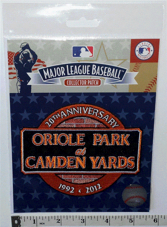 OFFICIAL BALTIMORE ORIOLES 20TH ANNIVERSARY CAMDEN YARDS MLB BASEBALL PATCH MIP