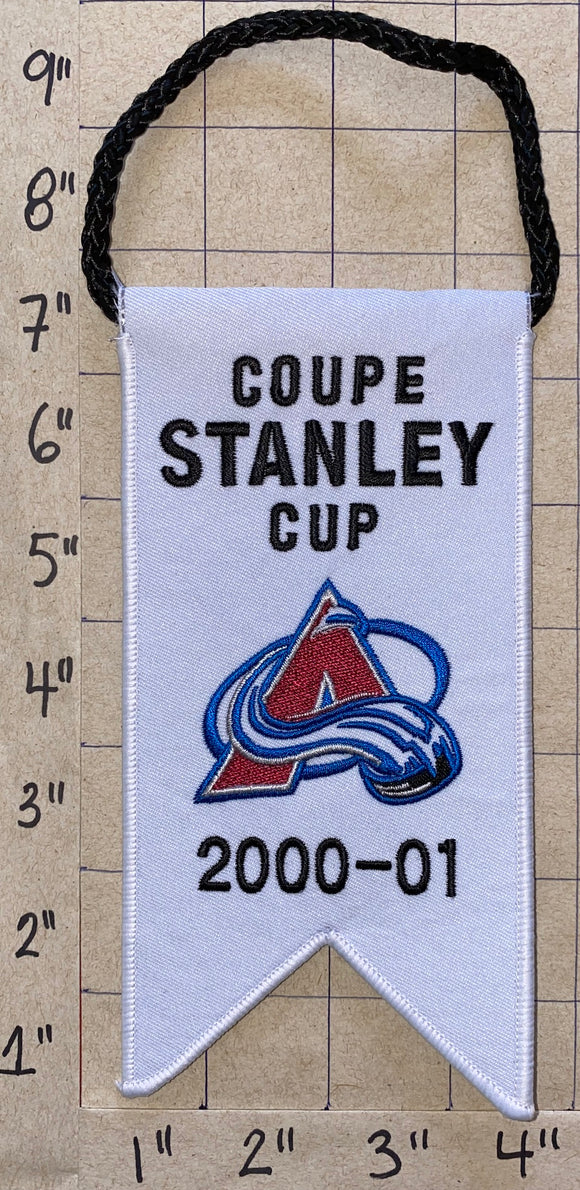 COLORADO AVALANCHE 2000 - 2001 STANLEY CUP CHAMPIONS BANNER NHL HOCKEY