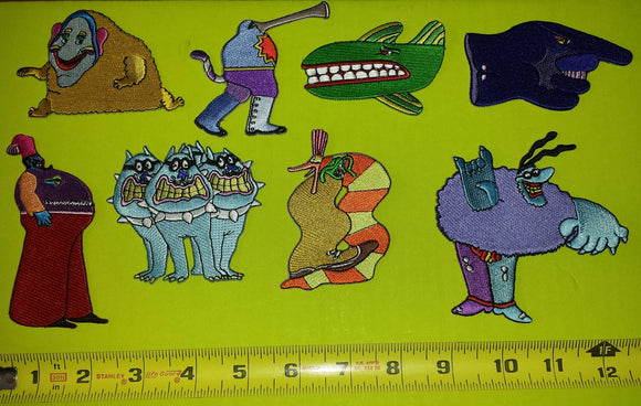 THE BEATLES YELLOW SUBMARINE CARTOON JEREMY GREEN WHALE KINKY MEANIE PATCH LOT