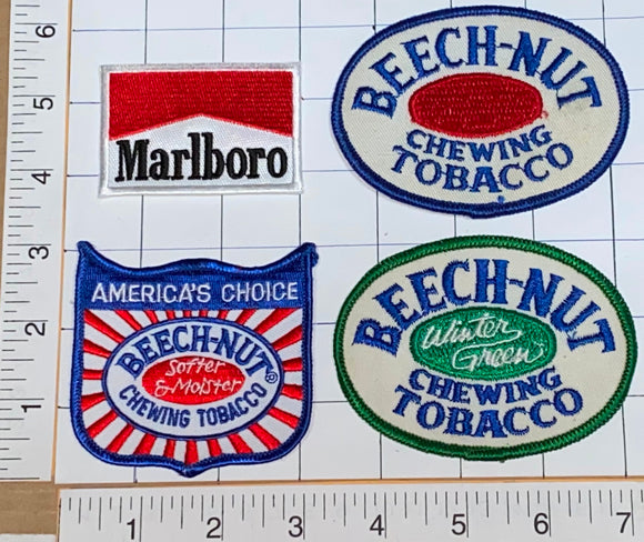 4 VINTAGE BEECH-NUT CHEWING TABACCO AMERICA'S CHOICE CREST EMBLEM PATCH