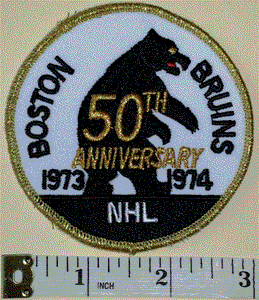 1973-74 BOSTON BRUINS 50TH ANNIVERSARY NHL HOCKEY EMBLEM CREST PATCH