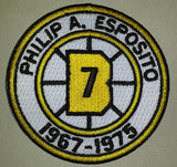 BOSTON BRUINS PHIL ESPOSITO #7 RETIREMENT 1967-1975 NHL HOCKEY EMBLEM PATCH