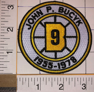 BOSTON BRUINS JOHN BUCYK #9 RETIREMENT 1955-1978 NHL HOCKEY EMBLEM PATCH
