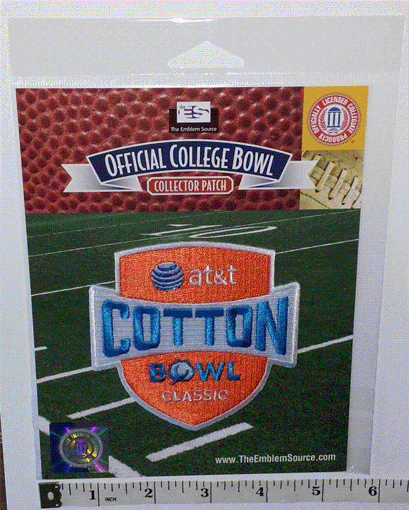 OFFICIAL COTTON BOWL CLASSIC AT&T NCAA COLLEGE AUTHENTIC PATCH MIP