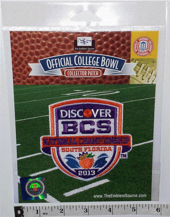 OFFICIAL 2013 DISCOVER BCS BOWL NATIONAL CHAMPIONSHIP NCAA COLLEGE PATCH MIP